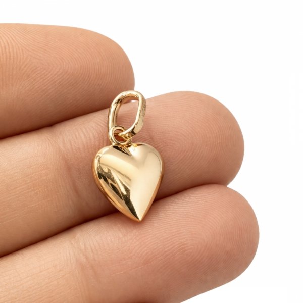 Wisior przestrzenne serce złoto 585 