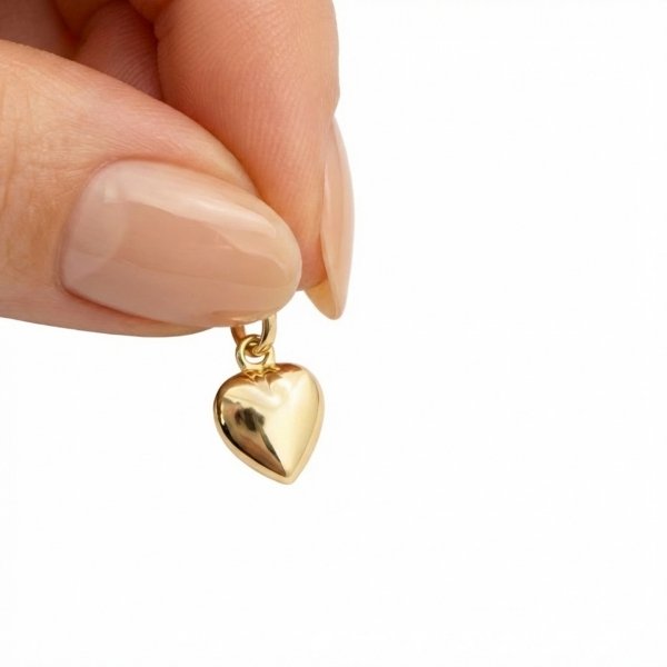 Wisior przestrzenne serce złoto 585 