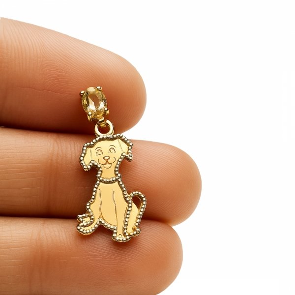 Wisior Love Piesek złoto 585 