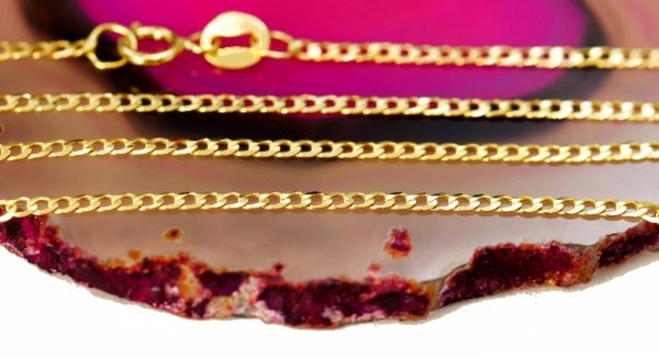 Łańcuch kuty 1,3mm pancer 45cm złoto 585 