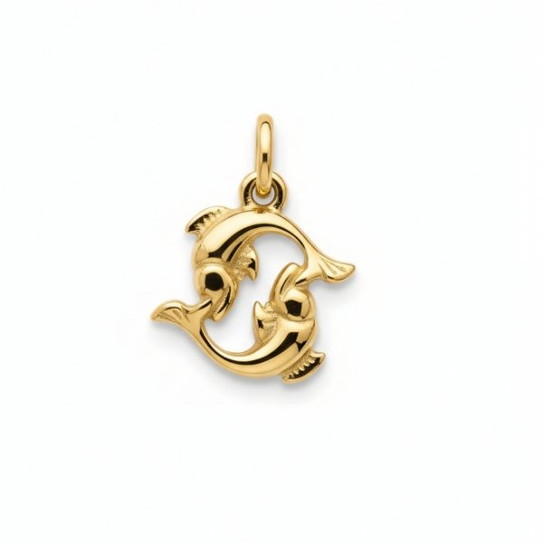 Zawieszka kuta znak zodiaku Ryby złoto 585 