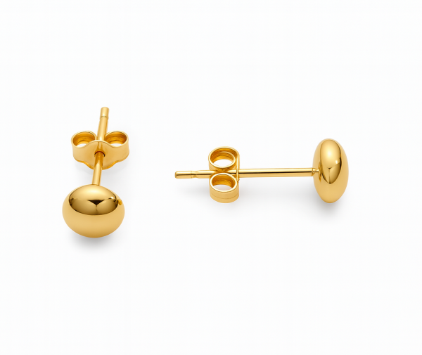  Kolczyki sztyft kule poler złoto 585