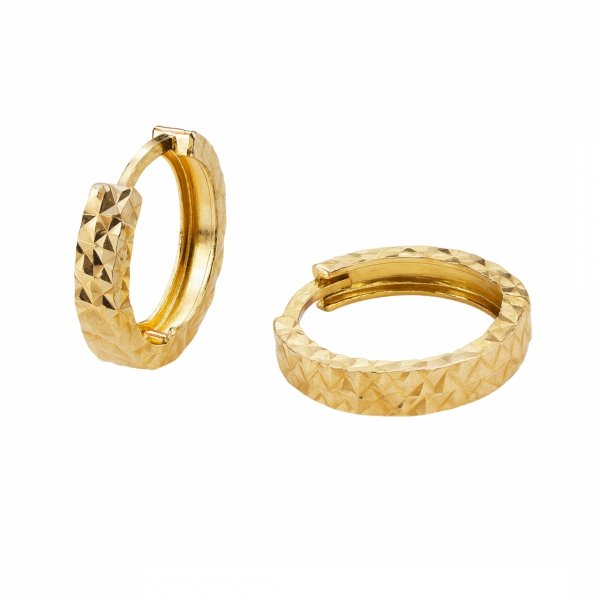  Kolczyki koła diamentowane złoto 585