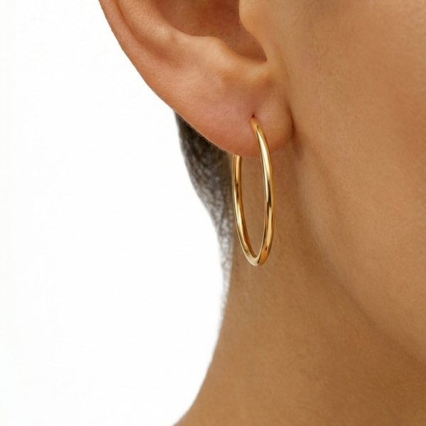 Kolczyki kółka klasyczne małe  złoto 585 