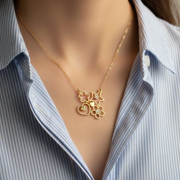 Wisior talizmany z gwiazdką złoto 585 