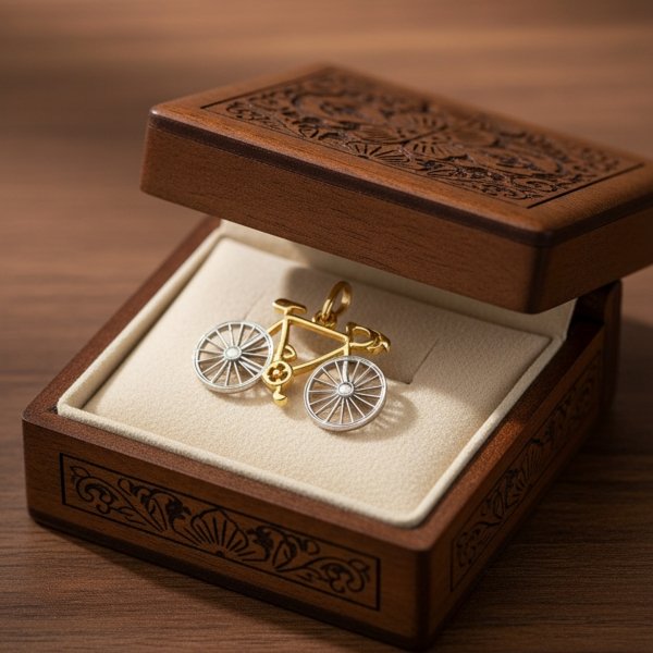 Zawieszka rowerek złoto 585
