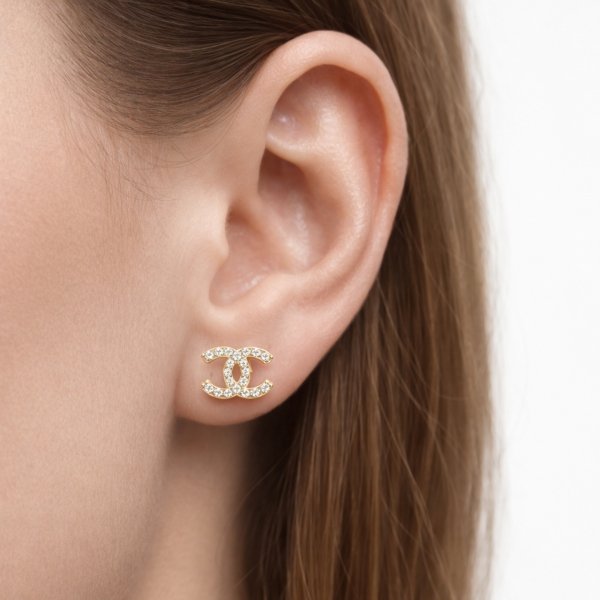 Kolczyki sztyfty z literami i cyrkoniami złoto 585