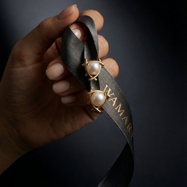 Kolczyki z perłami złoto 585