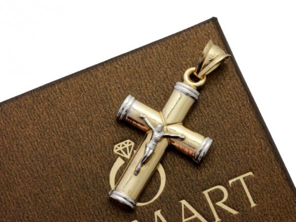 Krzyż KRZYŻYK 3D złoto 585, 14cT