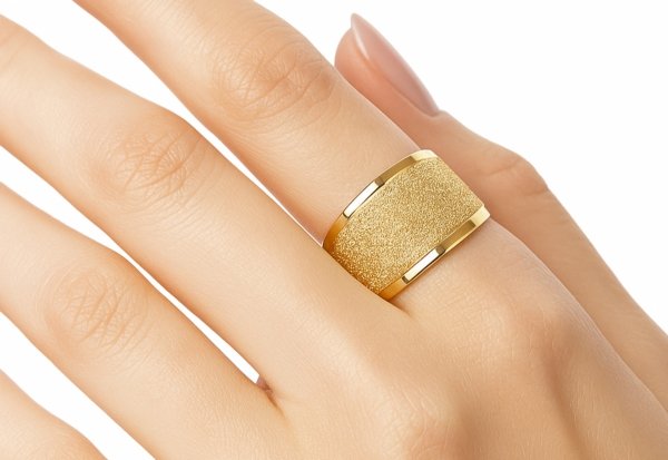  Pierścionek druza szeroka złota R.15 złoto 585