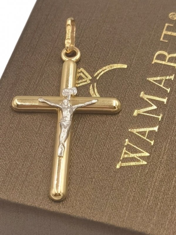 Krzyż z wizerunkiem 3D 4.5cm złoto 585 