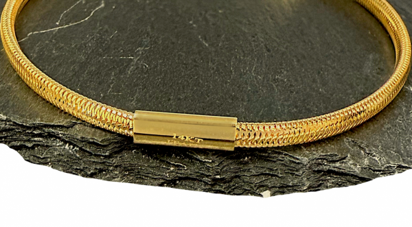 Bransoletka flexi rozciągliwa 3MM  złoto 585