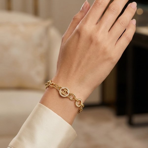 Bransoletka litery obrączki z kamieniami złoto 585