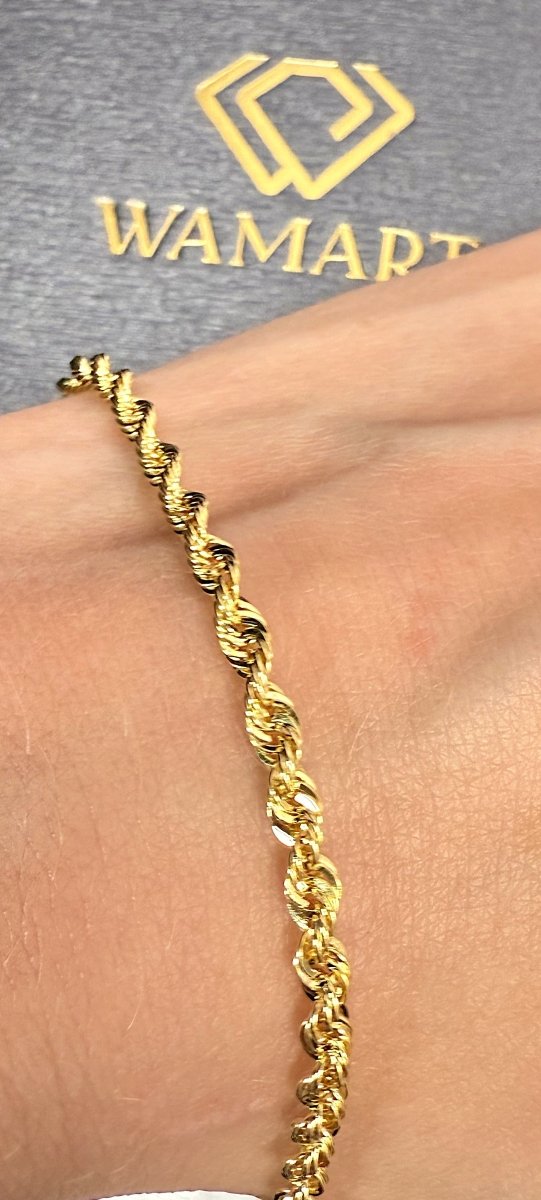 Bransoletka korda okazała 3mm złoto 585 