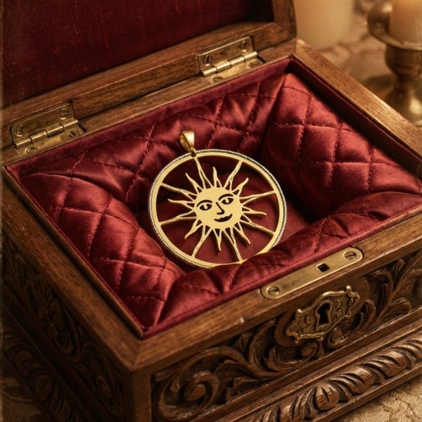 Zawieszka koło ze słońcem złoto 585 