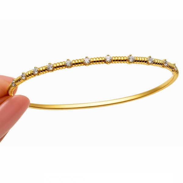 Bransoletka flexi z diamentami 13/0,2 ct złoto 585