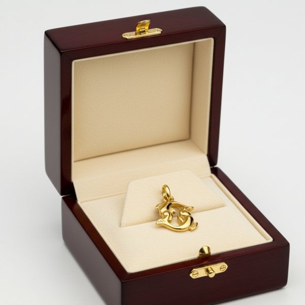 Zawieszka kuta znak zodiaku Ryby złoto 585 