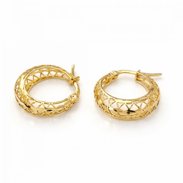 Kolczyki ażurowe koła złoto 585
