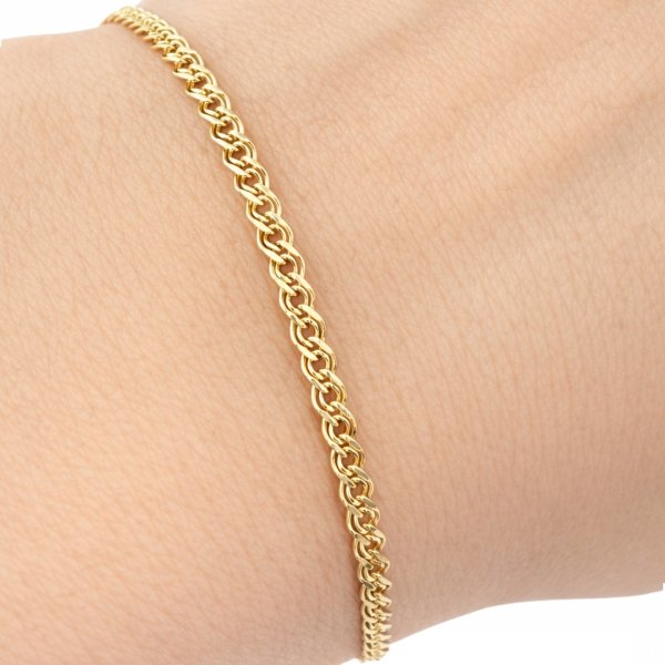 Bransoletka łańcuchowa monaliza złoto 585