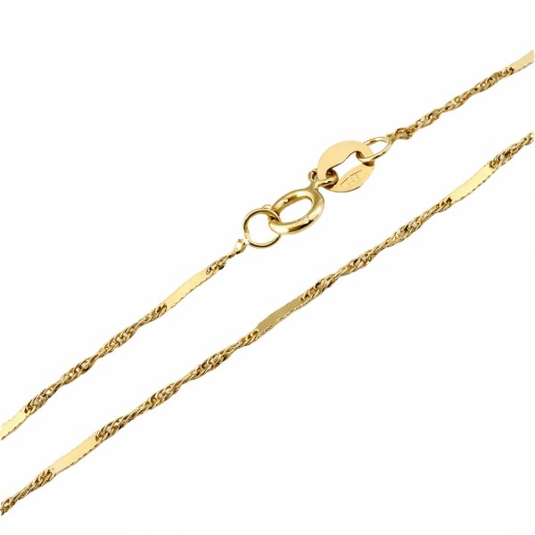 Bransoletka singapur z blaszką kuty 18 cm złoto 585