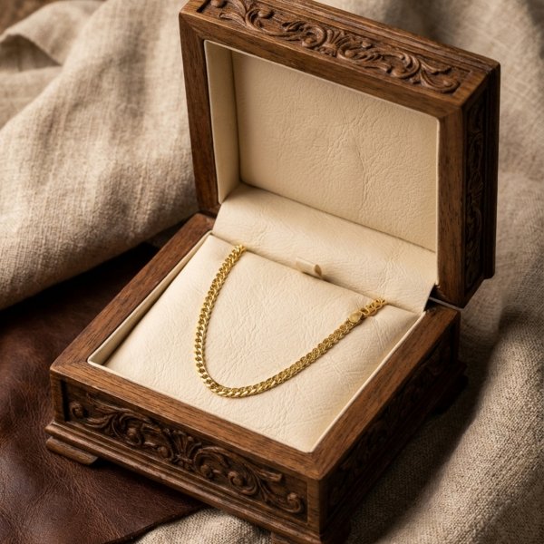  Łańcuch pełny 50cm o splocie monalisa złoto 585 