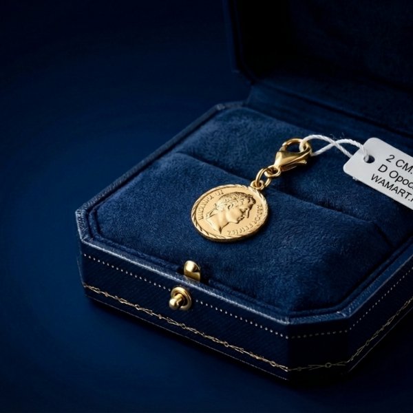 Charms przywieszka dukat 3D złoto 585 