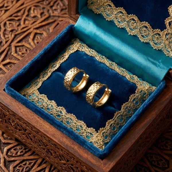 Kolczyki szerokie koła diamentowane złoto 585 