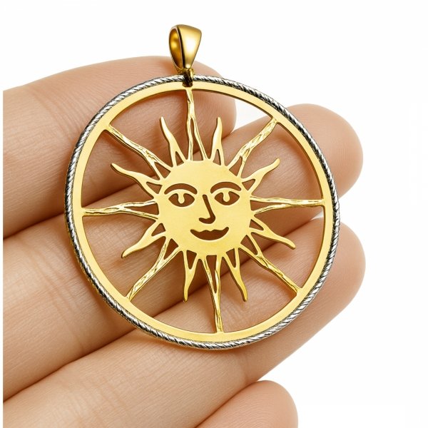 Zawieszka koło ze słońcem złoto 585 