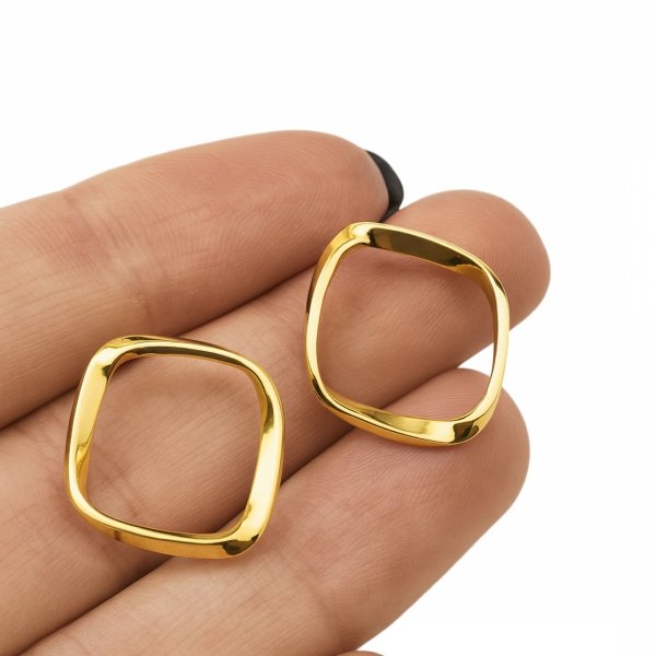 Kolczyki sztyft koła finezja złoto 585