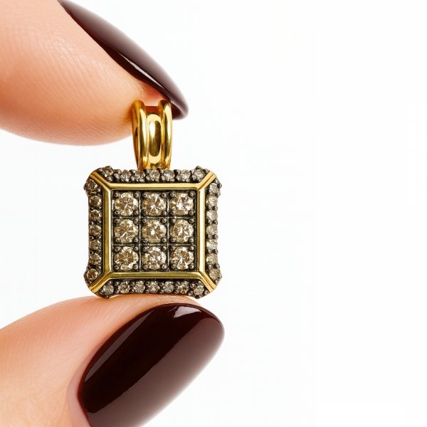 Zawieszka wisior diamenty naturalne złoto 585