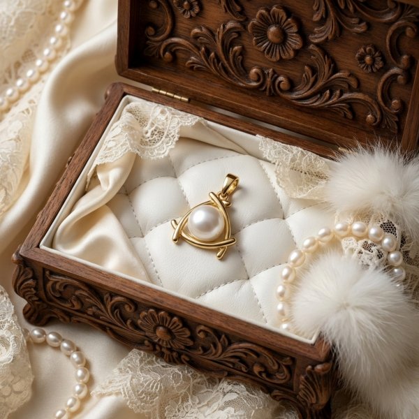 Wisior z perłą złoto 585