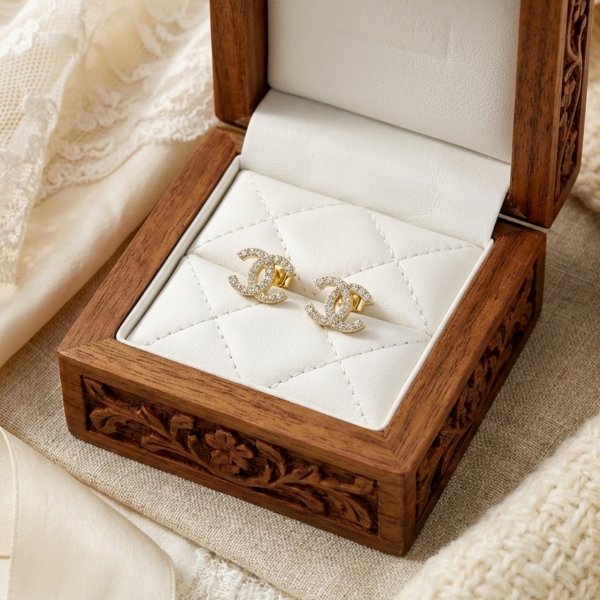 Kolczyki sztyfty z literami i cyrkoniami złoto 585