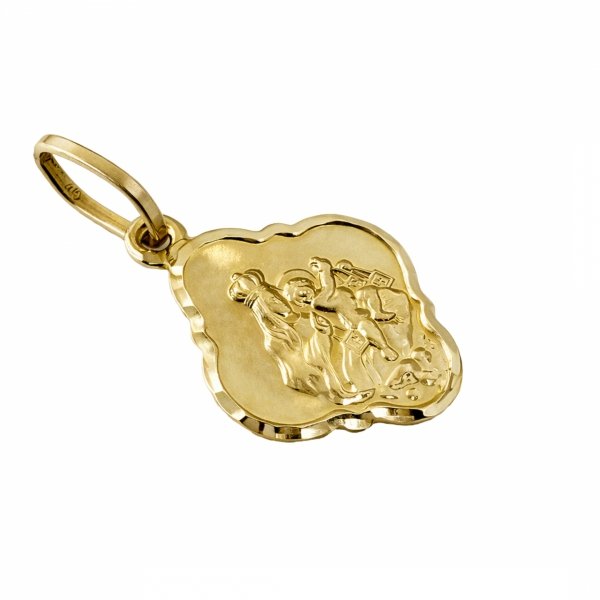 Medalik dwustronny szkaplerz złoto 585