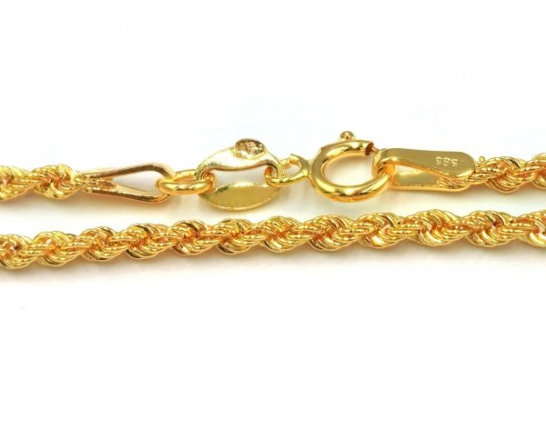Łańcuch sznur Korda złoto 585 