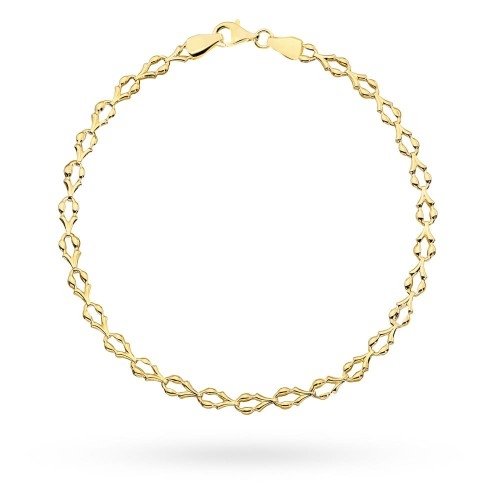 Bransoletka finezyjne ogniwa modułowe 18,5cm złoto 585