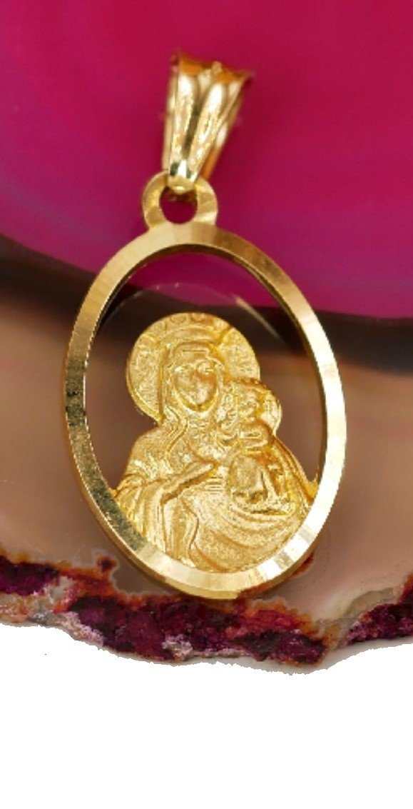 Medalik wizerunek Częstochowska Złoto 585