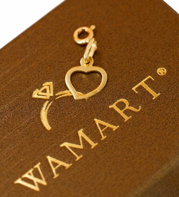 Charms Serce kontur diamentowany złoto 585 