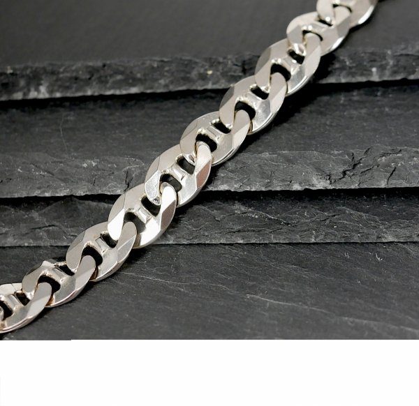 Bransoletka 12mm. masywna GUCCI 23,5cm srebro 925 rod