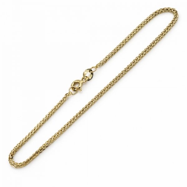 Bransoletka lisi ogon pełna 19 cm złoto 585 