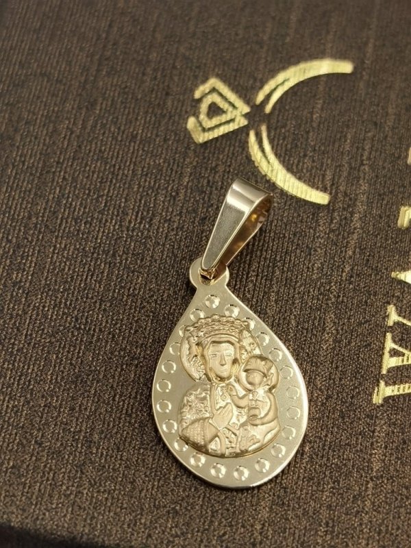Medalik kropla Częstochowska Złoto 585 