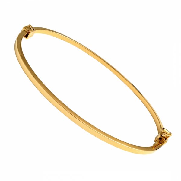 Sztywna bransoletka średnica 64 mm złoto 585