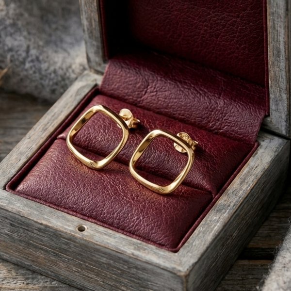 Kolczyki sztyft koła finezja złoto 585