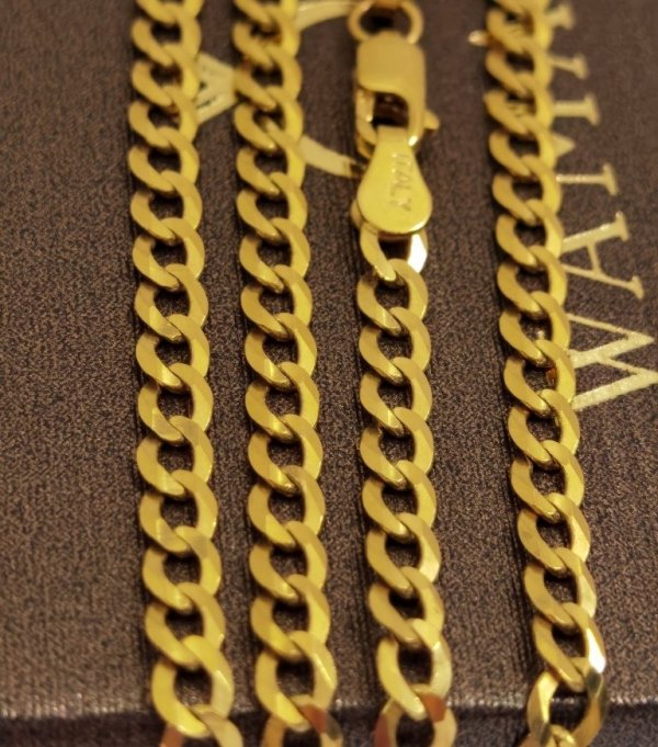 Łańcuch pełny pancer 45cm złoto 585 