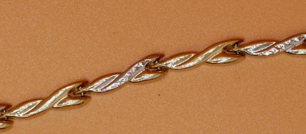 Bransoletka Półsztywna wstęgi kolor 19cm złoto 585 