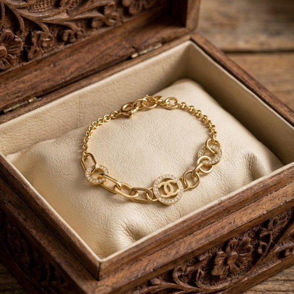 Bransoletka litery obrączki z kamieniami złoto 585