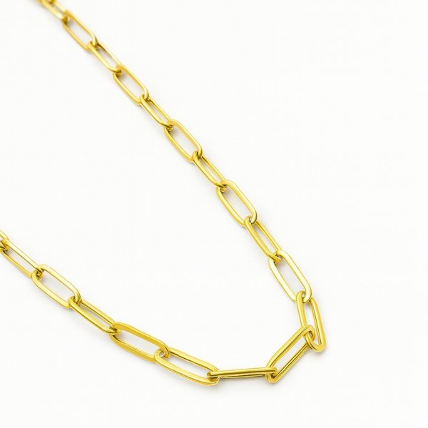 Łańcuch 55cm szeroki ankier 3D złoto 585