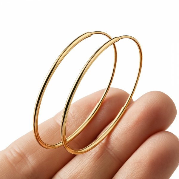 Kolczyki klasyczne owalne  złoto 585