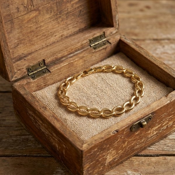 Bransoletka modułowa okrągłe ogniwa 19 cm złoto 585