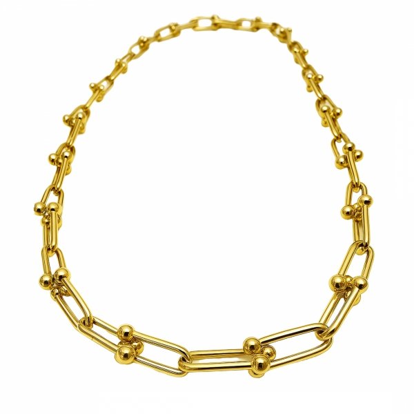 Naszyjnik złote kości 3D złoto 585