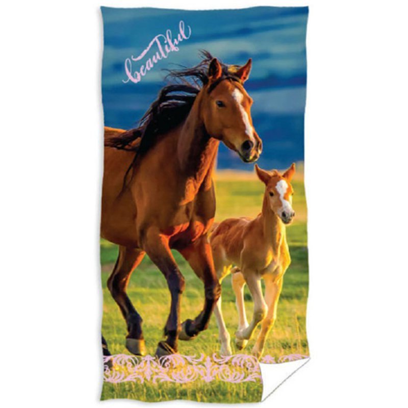 Ręcznik bawełniany 70x140 Koń i żrebak